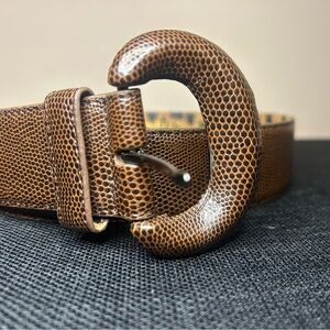 Betsy Johnson Brown Snake Skin Print Women's Belt